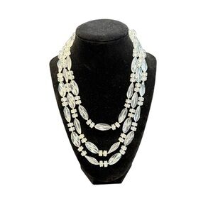 Avon “Rainbow Reflections” clear beads Multi-Strand Necklace NIB 1986 vintage